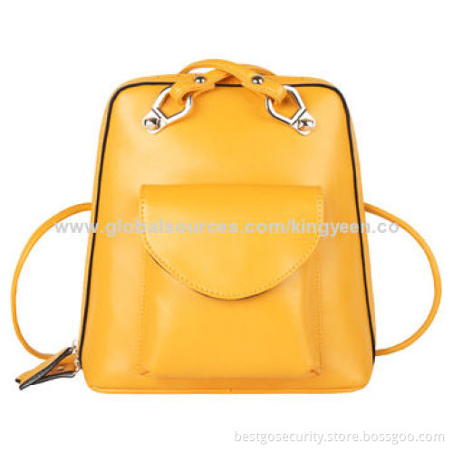 New arrival and fashion colorful multifunction genuine leather backpack purseNew